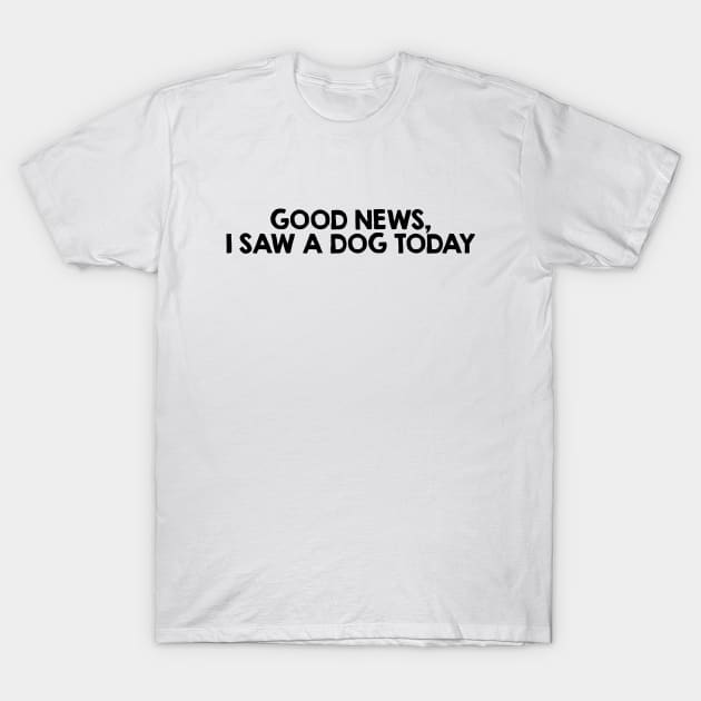 Good news, I saw a dog today T-Shirt by liviala